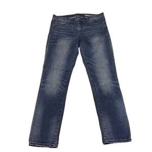 Gap 1969 Mid Rise True Skinny Jeans Womens 32 X 28 Medium Blue Denim